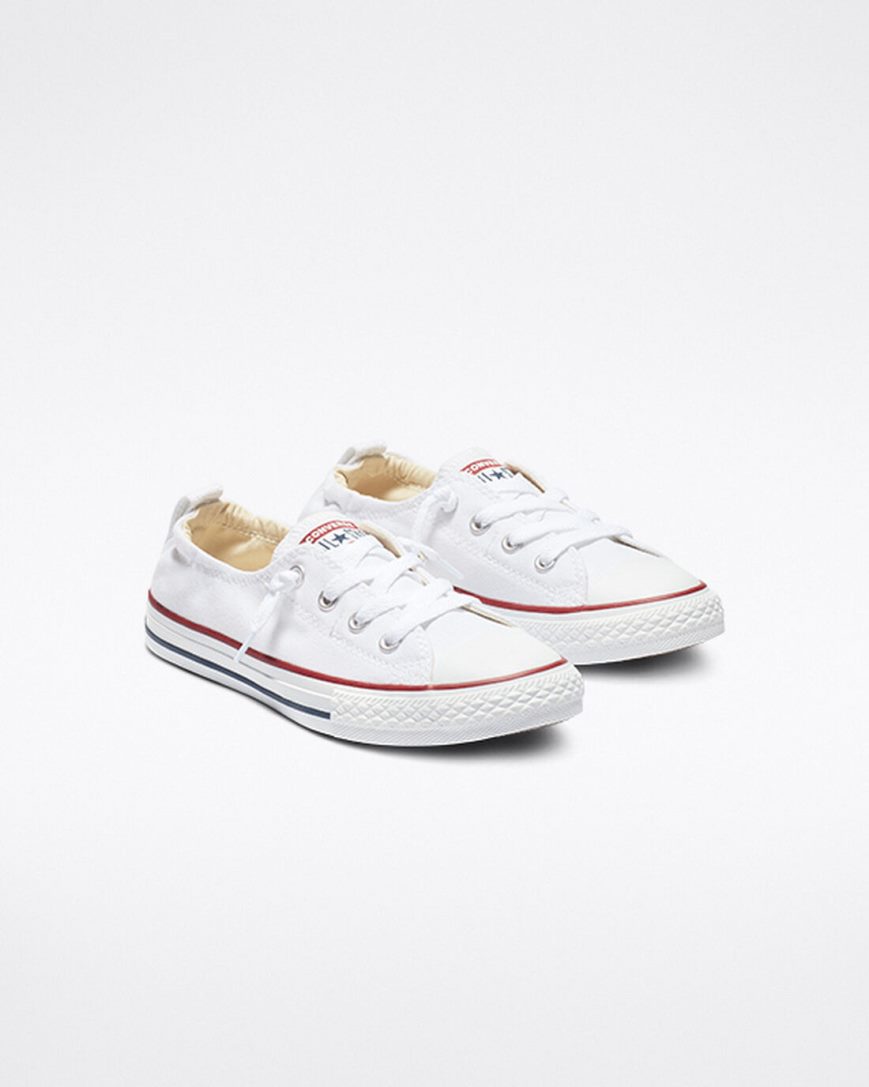 Zapatos Slip On Converse Chuck Taylor All Star Shoreline Niña Blancas | PE WL872E